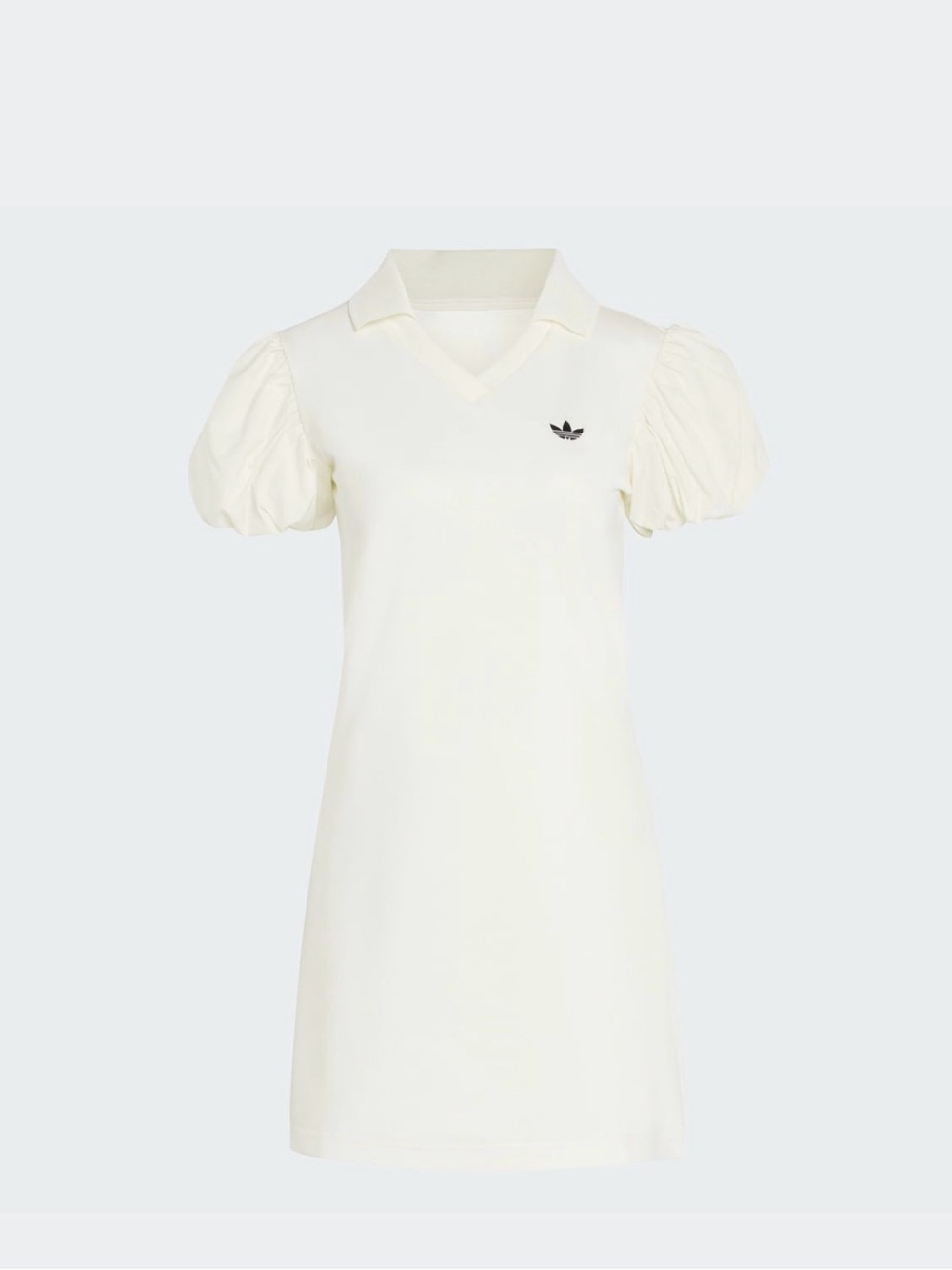Adidas Short Sleeve Dress with Balloon Sleeve.  Size LG NWT. Ivory.